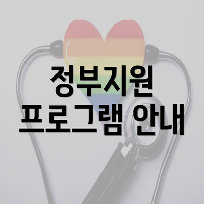 정부지원 프로그램 안내