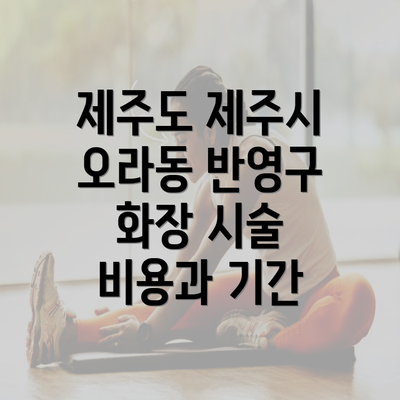 제주도 제주시 오라동 반영구 화장 시술 비용과 기간