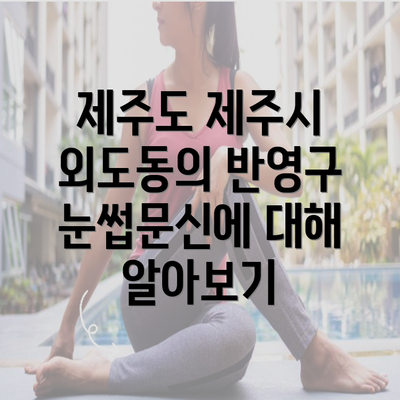 제주도 제주시 외도동의 반영구 눈썹문신에 대해 알아보기