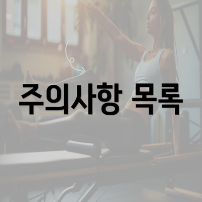 주의사항 목록