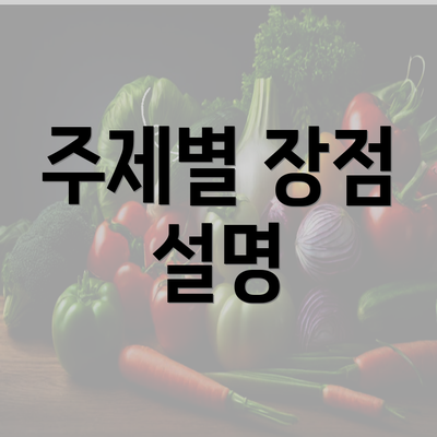 주제별 장점 설명