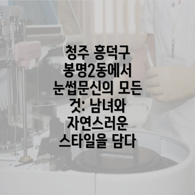 청주 흥덕구 봉명2동에서 눈썹문신의 모든 것: 남녀와 자연스러운 스타일을 담다