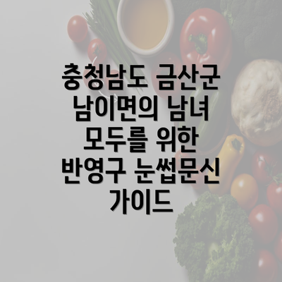 충청남도 금산군 남이면의 남녀 모두를 위한 반영구 눈썹문신 가이드