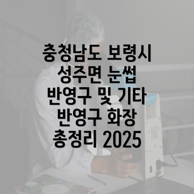 충청남도 보령시 성주면 눈썹 반영구 및 기타 반영구 화장 총정리 2025