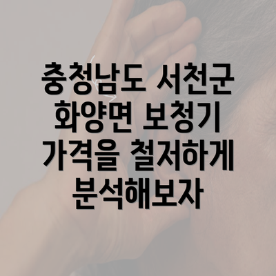 충청남도 서천군 화양면 보청기 가격을 철저하게 분석해보자