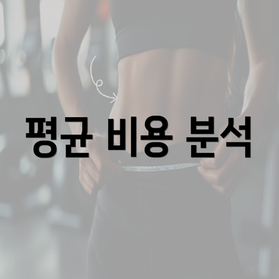 평균 비용 분석