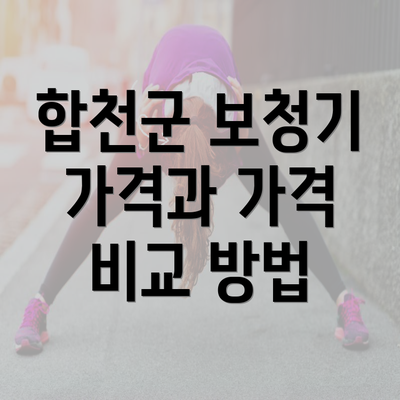 합천군 보청기 가격과 가격 비교 방법