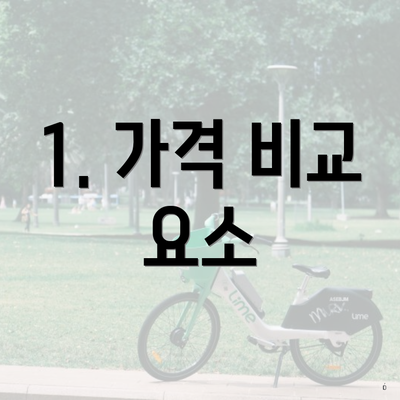 1. 가격 비교 요소