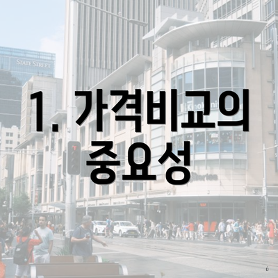 1. 가격비교의 중요성