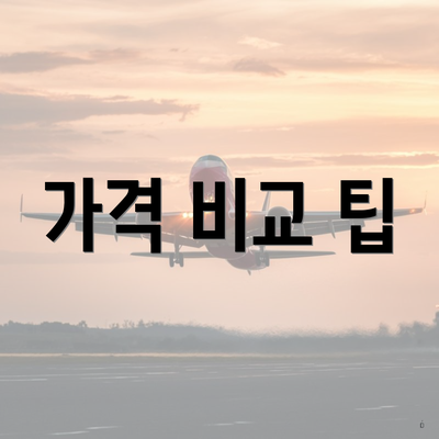 가격 비교 팁