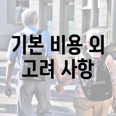 기본 비용 외 고려 사항