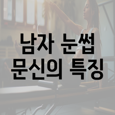 남자 눈썹 문신의 특징