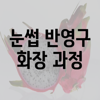 눈썹 반영구 화장 과정