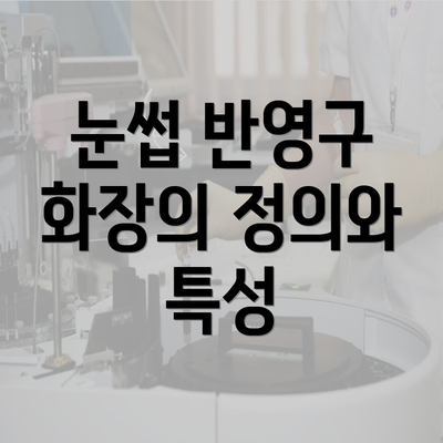 눈썹 반영구 화장의 정의와 특성