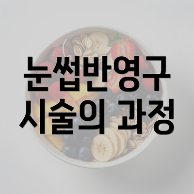 눈썹반영구 시술의 과정