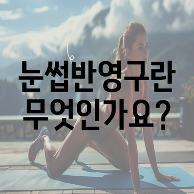 눈썹반영구란 무엇인가요?