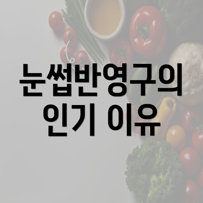 눈썹반영구의 인기 이유