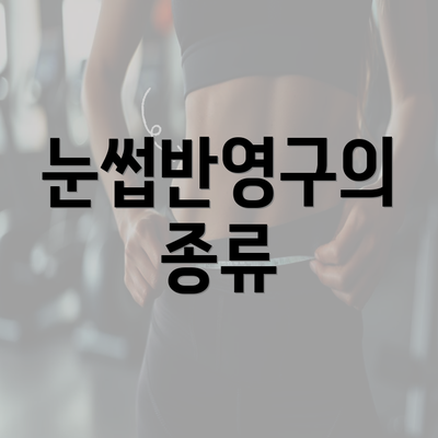 눈썹반영구의 종류