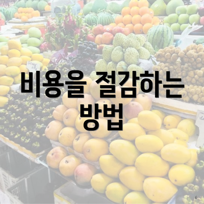 비용을 절감하는 방법