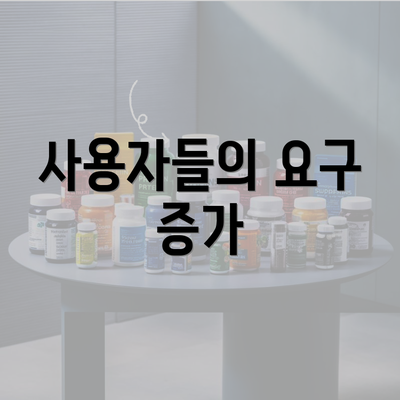 사용자들의 요구 증가