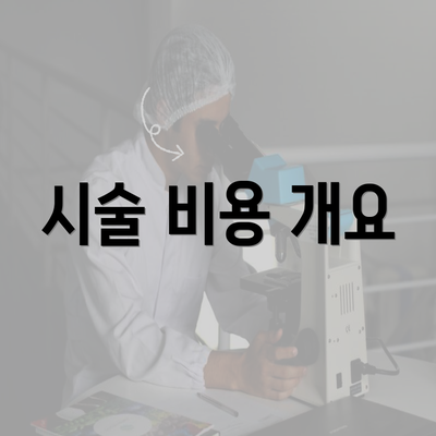 시술 비용 개요