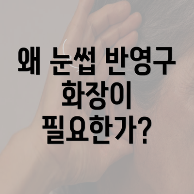 왜 눈썹 반영구 화장이 필요한가?