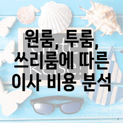 원룸, 투룸, 쓰리룸에 따른 이사 비용 분석