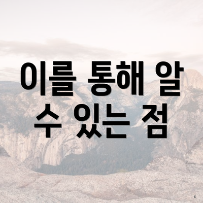 이를 통해 알 수 있는 점