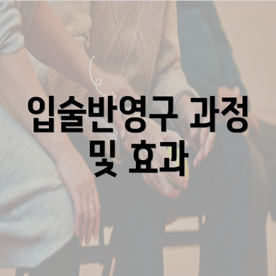 입술반영구 과정 및 효과