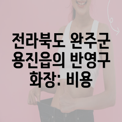 전라북도 완주군 용진읍의 반영구 화장: 비용