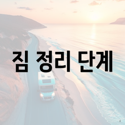 짐 정리 단계