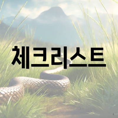 체크리스트