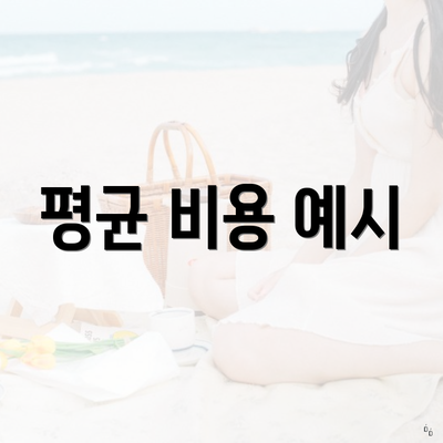 평균 비용 예시