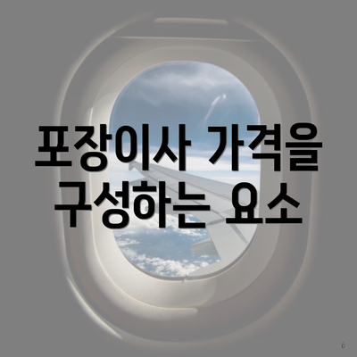 포장이사 가격을 구성하는 요소