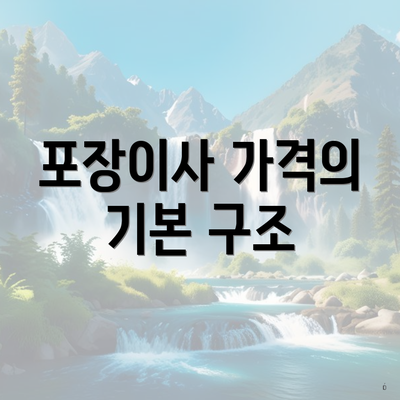 포장이사 가격의 기본 구조