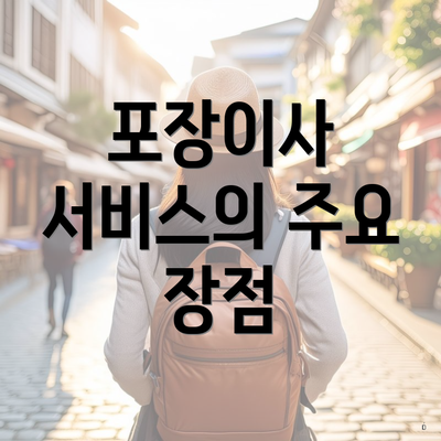 포장이사 서비스의 주요 장점