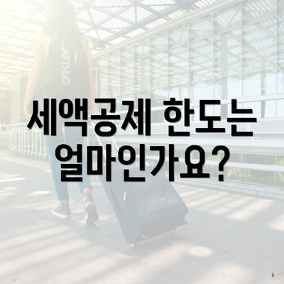 세액공제 한도는 얼마인가요?