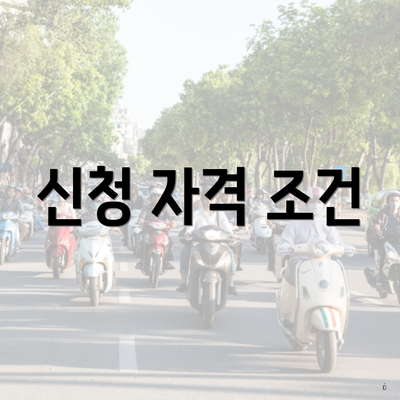 신청 자격 조건