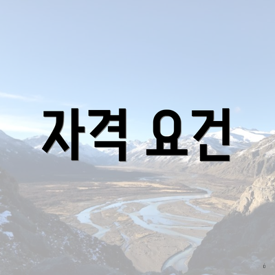 자격 요건