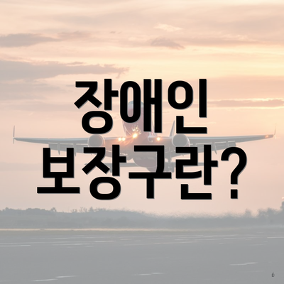 장애인 보장구란?