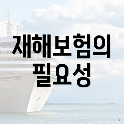 재해보험의 필요성