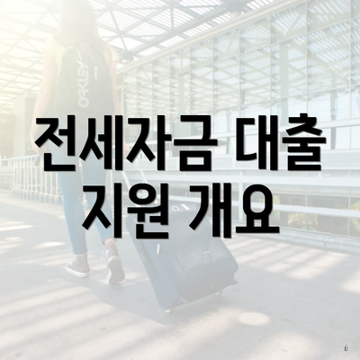 전세자금 대출 지원 개요