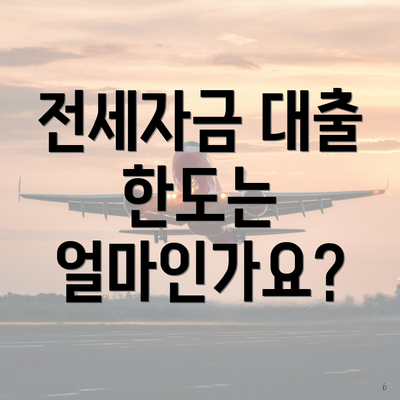 전세자금 대출 한도는 얼마인가요?