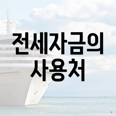 전세자금의 사용처