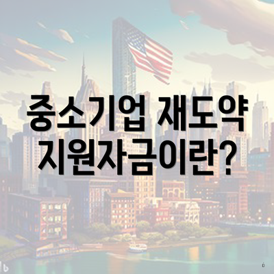 중소기업 재도약지원자금이란?