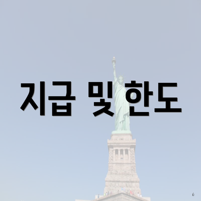 지급 및 한도