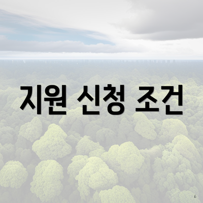 지원 신청 조건