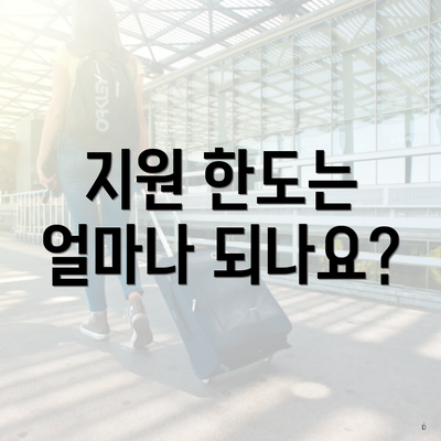 지원 한도는 얼마나 되나요?