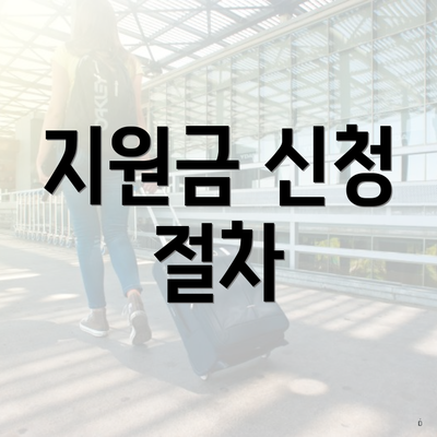 지원금 신청 절차