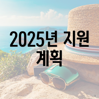 2025년 지원 계획